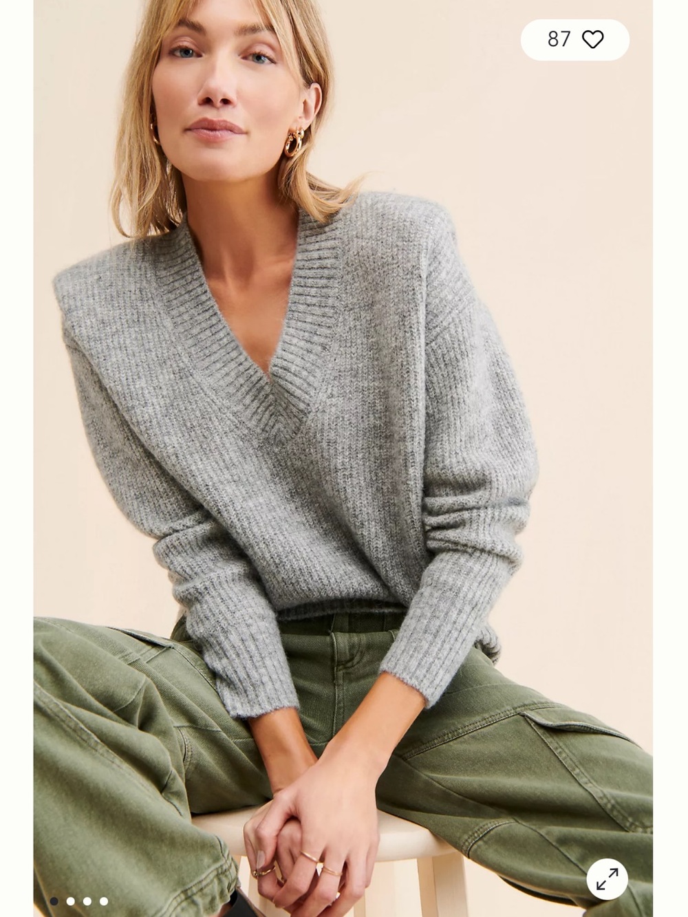 Pistola Camille V-Neck Sweater size small